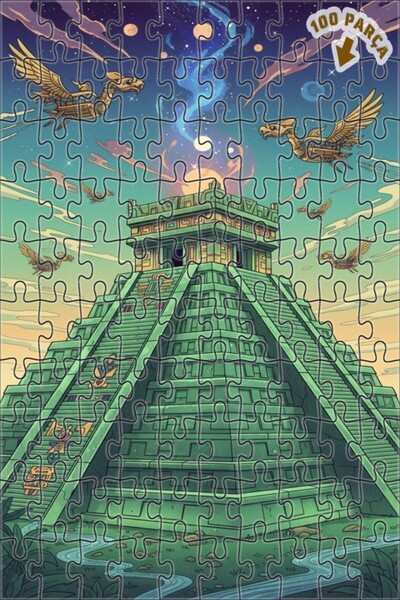 Teona Ahşap لغز الأهرامات الماياية الغامضة والتنانين الطائرة، لغز خشبي مزدوج ...