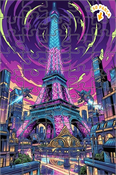 Teona Ahşap لغز خشبي بإطار مزدوج الطبقات من نيو نوار باريس 50 قطعة 15x25