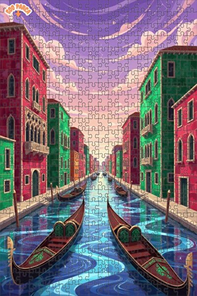 Teona Ahşap لغز خشبي مؤطر بطبقتين لرسم قنوات البندقية الخيالية 500 قطعة 50×30