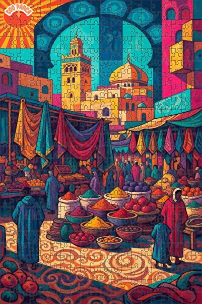 Teona Ahşap لغز خشبي بإطار مزدوج الطبقات بمظهر لوحة زيتية بألوان زاهية 500 قط...