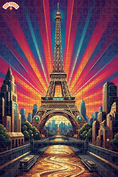 Teona Ahşap لغز خشبي بإطار مزدوج الطبقات من باريس لايت، 500 قطعة، 50×30