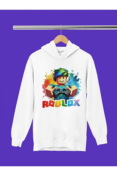 MAGORS سويت شيرت للأطفال مطبوع عليه ROBLOX ذو 3 خيوط ذو جودة ناعمة الملمس