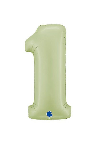 grabo بالون رقائقي على شكل رقم باللون الأخضر الزيتوني مقاس 26 بوصة (66 سم) إي...