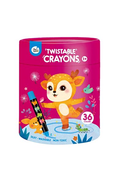 DOMİ Jar Melo - Twistable Silky Washable Crayons For Toddlers - 36pcs