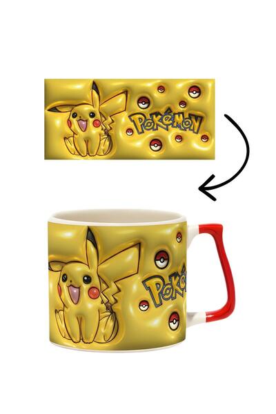 baskigo.com Embossed Pattern Pokemon Luxury Mug - Gift Ceramic Mug