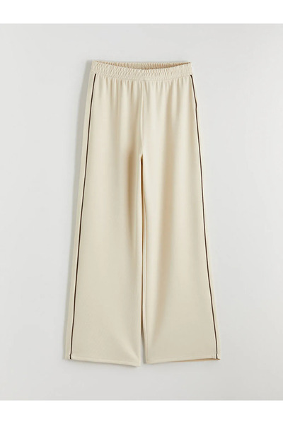 LC Waikiki Lcw Kids Ecru Elastic Waist Girls' Soft Touch Sweatpants