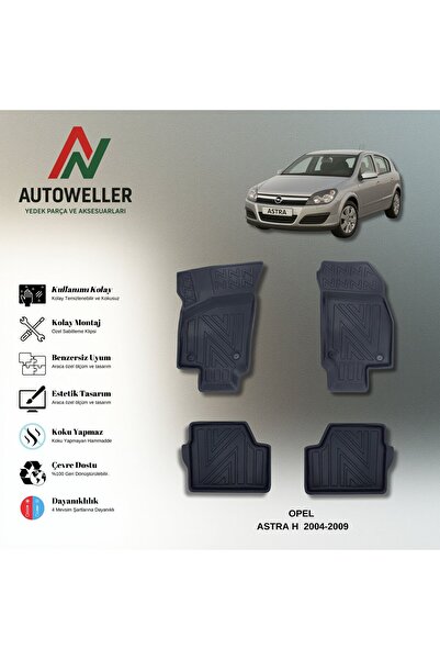 AutoWeller Opel Astra H 2004-2013 Havuzlu 3D TPE Oto Paspas Takımı