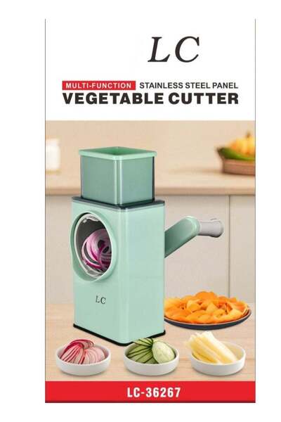 LC Manual Vegetable Cutter with Stainless Steel Blades and Multi Function Sli...