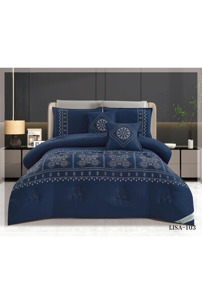 ROSHAN مفرش ليسا نفرين مطرز من المايكروفايبر الناعم 230×250