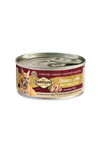 Carnilove Chicken & Lamb for Adult Cats Wet Food Cans 12x100gm