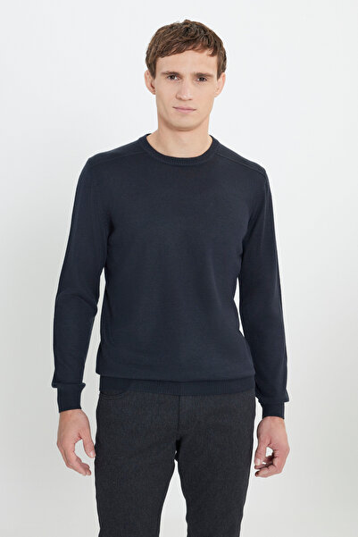 ALTINYILDIZ CLASSICS Men's Anthracite-Melange Wool Warm Standard Fit Regular ...