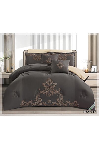 ROSHAN مفرش ليسا نفرين مطرز من المايكروفايبر الناعم 230×250