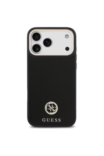 Guess Θήκη MagSafe με λογότυπο Strass για iPhone 17 Pro Max, μαύρη