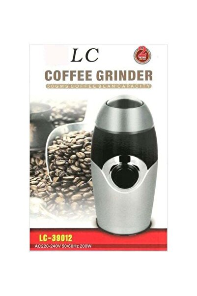 LC مطحنة قهوة كهربائية 200 واط رمادي/أسود/فضي