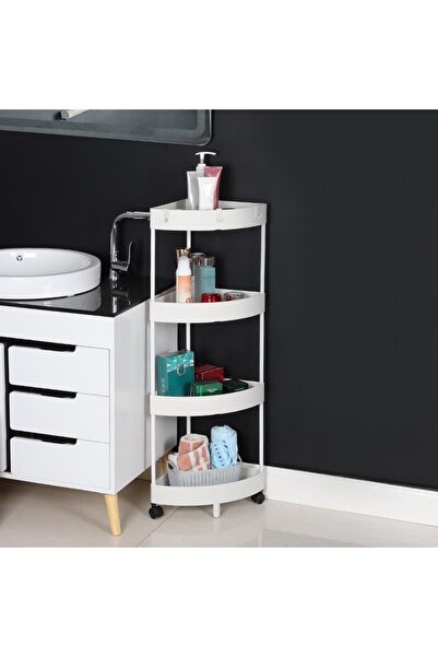 RAWAID رفوف زاوية لحوض الاستحمام مكونة من 4 طبقات، وحدة رفوف للحمام، عربة بعج...