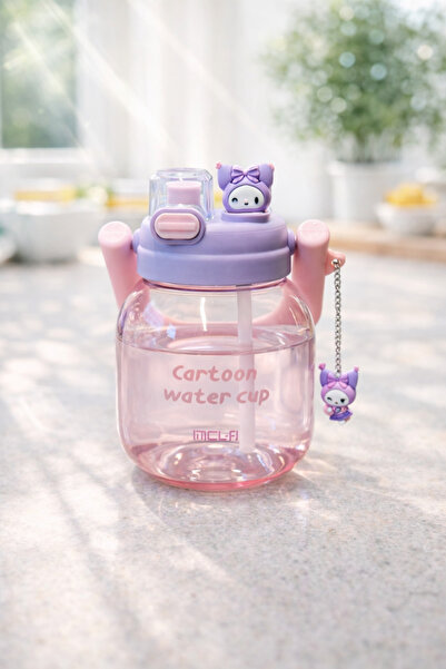 Kitchen Way Figured Polycarbonate Water Bottle 850 ml Bpa Free Lightweight Du...