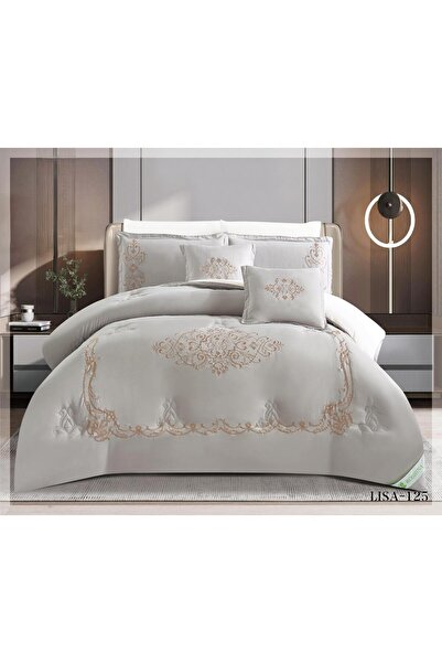 ROSHAN مفرش ليسا نفرين مطرز من المايكروفايبر الناعم 230×250