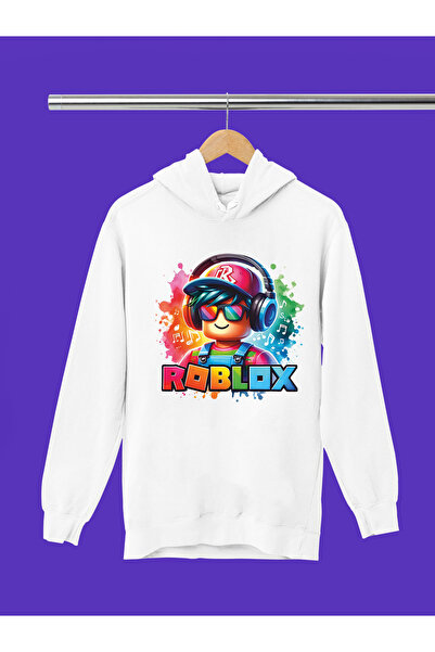 MAGORS SWEATSHIRT CU GLUGĂ PENTRU BĂIEȚI, IMPRIMAT ROBLOX, 3 fire, CALITATE, ...