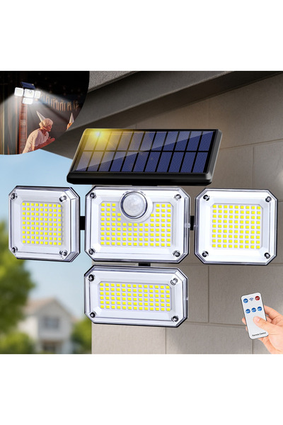 Dasbo Εξωτερικός ηλιακός λαμπτήρας, 333 x LED τσιπ, με αισθητήρα κίνησης, με ...