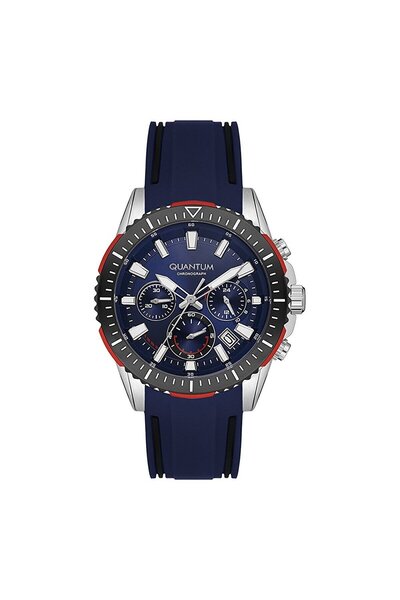 Quantum Erkek Kol Saati 44 MM Lacivert Kordon Paslanmaz Çelik Kasa Lacivert K...