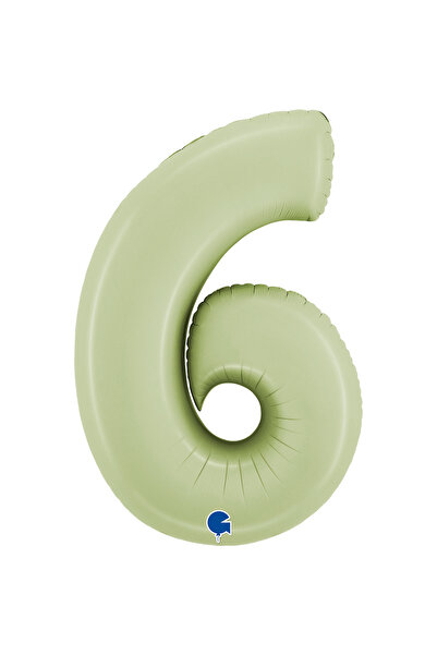 grabo بالون رقائقي على شكل رقم باللون الأخضر الزيتوني مقاس 26 بوصة (66 سم) إي...