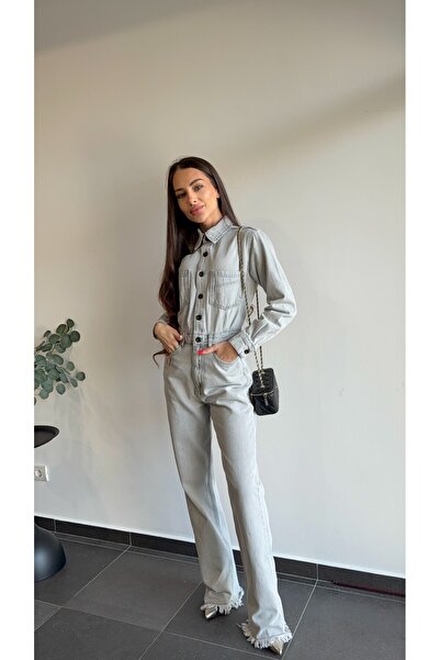 Nuewestudios Grey denim jumpsuit