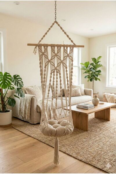 elemeğiürünler salıncak makrome kedi salıncağı