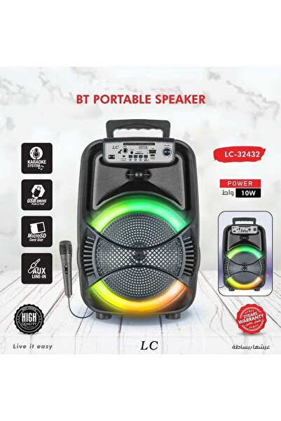 LC BT Portable Speaker with Karaoke Mic 10W
