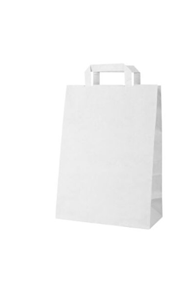 Gamma Print Pungi cadou hârtie Kraft cu mâner în formă de bandă plată, Set 10...