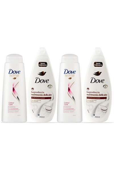 Dove Shampoo 400ML Color Care IMP. x2 + Pampering Shower Gel 700 ml x2