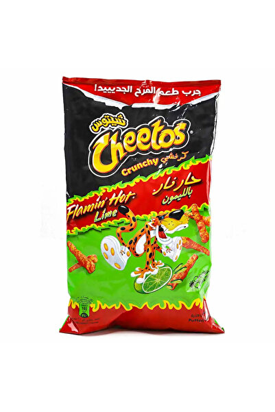 Cheetos Crunchy Flamin Hot Lime Puffed Corn Snack - 200g Pack