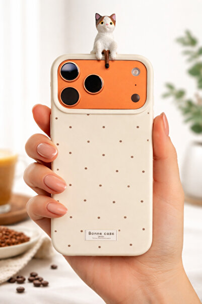 FİŞNEİLETİŞİM İPHONE 17 PROMAX UYUMLU 3D KEDİLİ KILIF