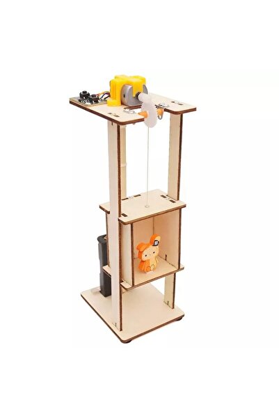 TeTea Образователна играчка Tetea, дървен STEM комплект, асансьор/повдигач