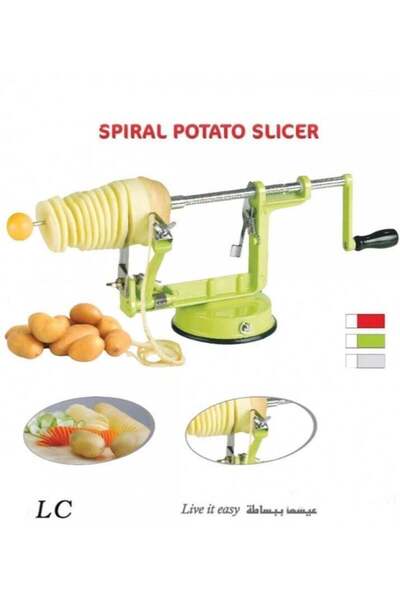 LC Spiral Potato Slicer Manual Vegetable Cutter for Curly Fries and Spiral Ve...