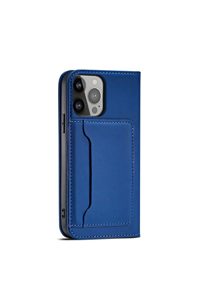 OEM iPhone 14 Pro Max Magnetic Flip Wallet Case Cover, Blue