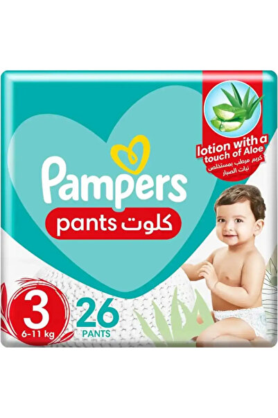 Pampers لوشن حماية شاملة للبنطلونات مع لمسة الصبار، مقاس 3 ووزن 6-11 كجم - عب...
