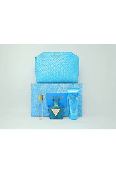 Guess Seductive Blue 75ml Edt + 15ml Edt + 100ml Lotiune de Corp + Geanta