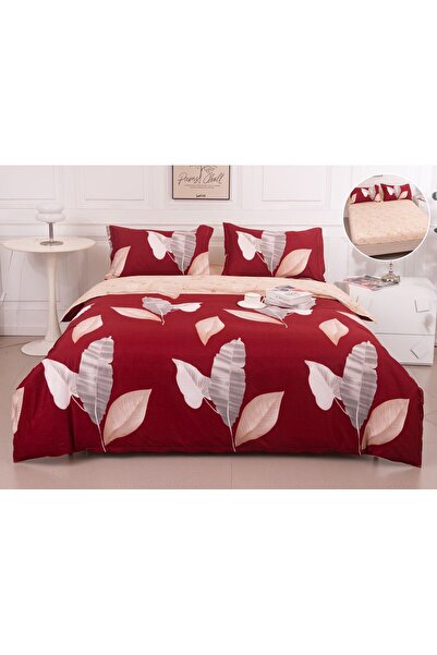 Casa de Vis Double Bedding Set, Satin Cotton, 180 x 200 cm, 4 Pieces, Multico...