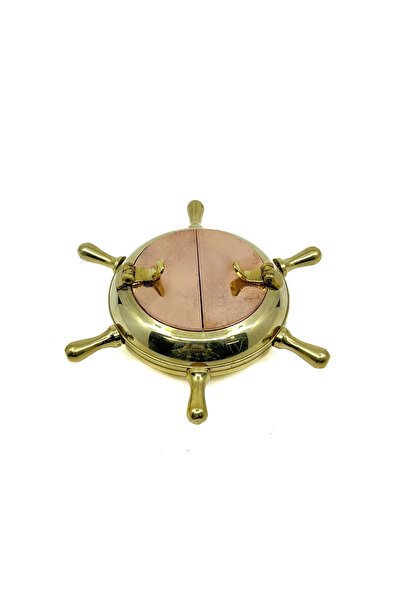 Bıyıklı Tobacco Sailor Themed Brass Ashtray - Ship's Rudder