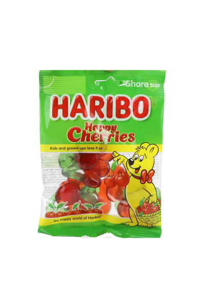 Haribo Happy Cherries, Fruit Flavour Jelly Candy- 80gms