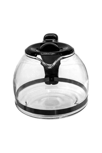 LC Glass Coffee Pot – Transparent Replacement Carafe with Black Handle