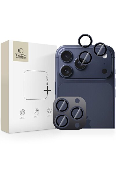Tech-Protect Camring Fit+ Lens Cover for iPhone 14-17 Pro Series, Blue