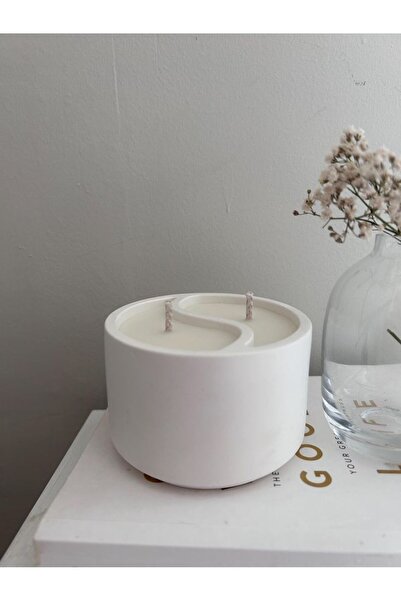 Handmade Decorative scented soy wax candle - Yin-Yang container