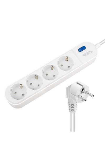 VEA VE-VEGA104 مقبس حماية من التيار بطول 1.5 متر مع مفتاح من الفئة 4