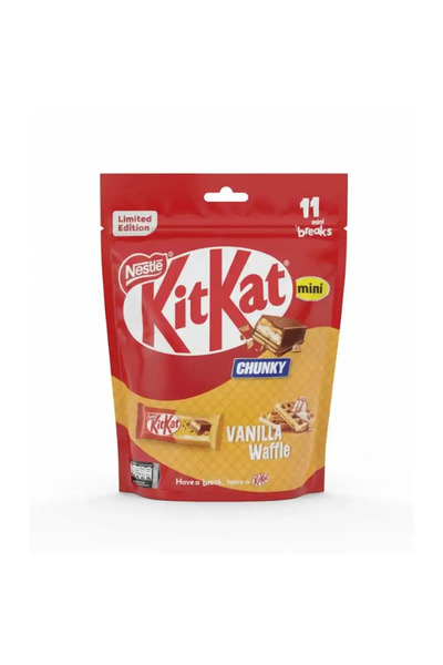 Nestle كيت كات ميني تشانكي فانيليا وافل شوكولاتة كيس 11 قطعة - 196 غرام
