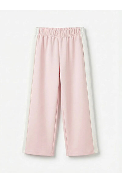 LC Waikiki Παιδικό ροζ φούτερ LCW με λεπτομέρεια λωρίδας και απαλή υφή για κο...