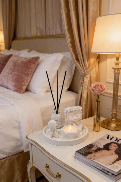 Fitruka Vanilla Dream Tepsili Dekoratif Mum ve Oda Kokusu Seti – Figürlü Kons...