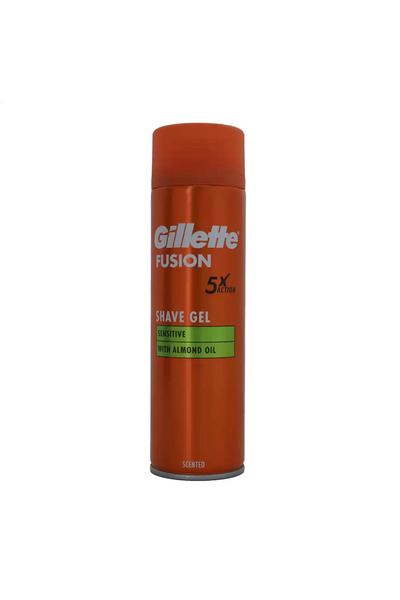 Gillette Fusion 5X Action Shave Gel With Almond Oil For Sensitive Skin- 200ml