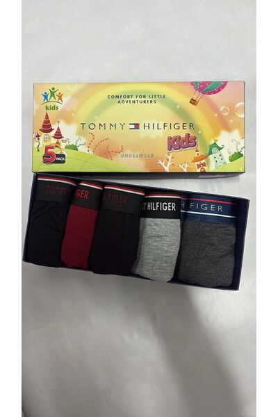 Tommy Hilfiger Set boxeri copii, 5 perechi, marime 9-10 ani