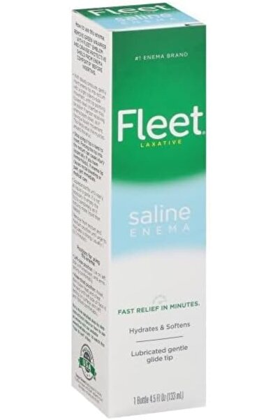 Fleet حقنة شرجية، ملين ملحي جاهز للاستخدام، 4.5 أونصة سائلة